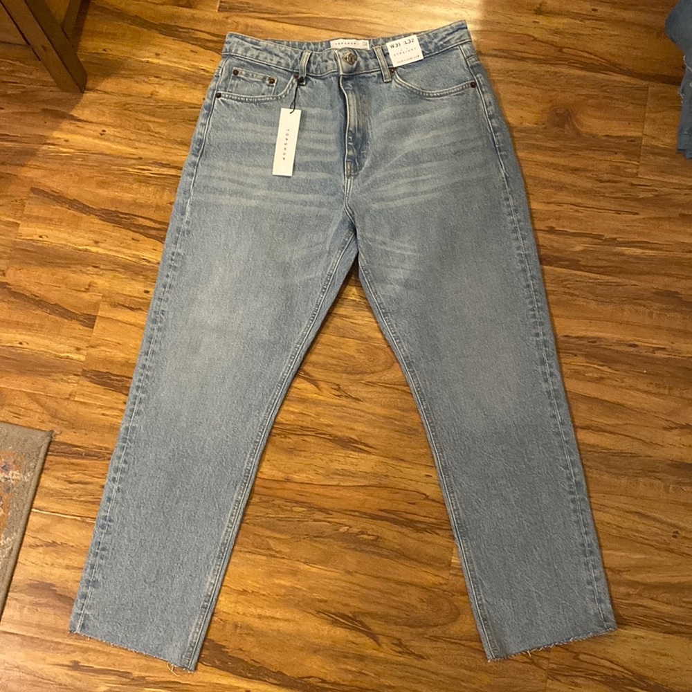 Top shop straight jeans in bleach